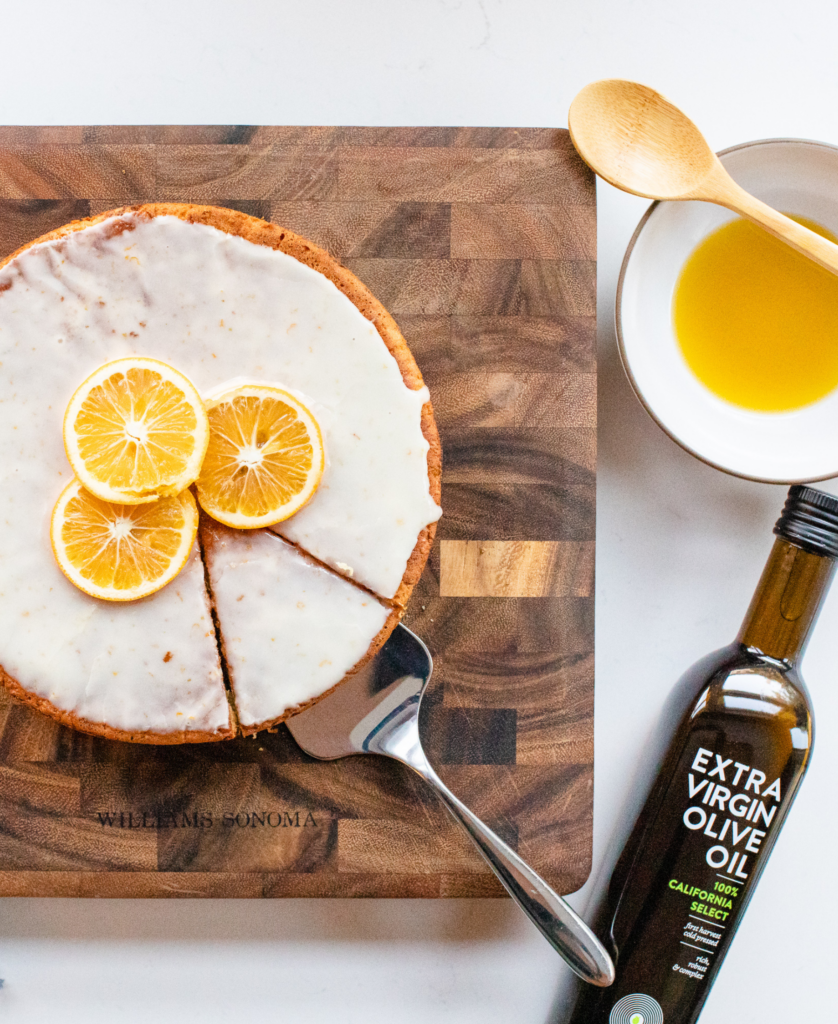 lemon olive oil cake recipe using cobram estate olive oil from kerrie celly